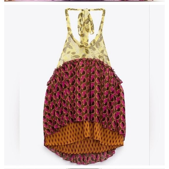 Zara Sheer Colourful Cropped Top Bundle L NWT - Picture 2 of 13